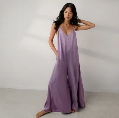 Lunya Washable Silk Elastic Strap Jumpsuit