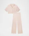 Lunya Washable Silk High-rise Pant Set In Animal Print