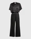 Lunya Washable Silk High Rise Pant Set In Black