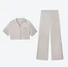 Lunya Washable Silk High Rise Pant Set In Cloud