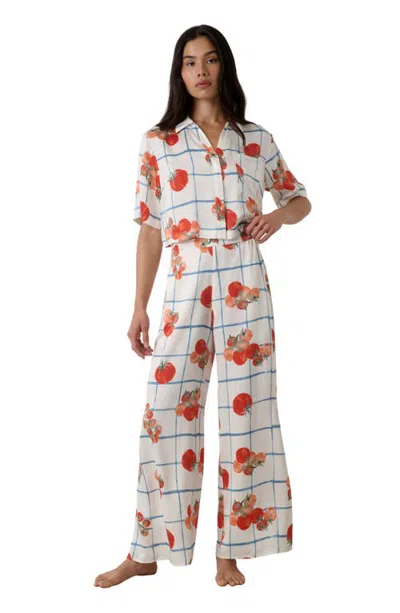 Lunya Washable Silk High Rise Pant Set In Multi