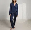 Lunya Washable Silk Long Sleeve Pant Set In Blue