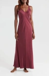 Lunya Washable Silk Slipdress Nightgown In Calliope Wine