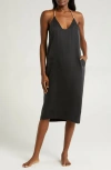 Lunya Washable Silk Nightgown In Immersed Black