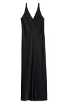 Lunya Washable Silk Nightgown In Immersed Black