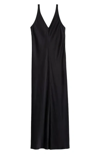 Lunya Washable Silk Nightgown In Immersed Black