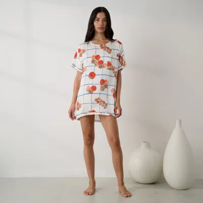 Lunya Washable Silk Oversized Sleep Tee In Multi