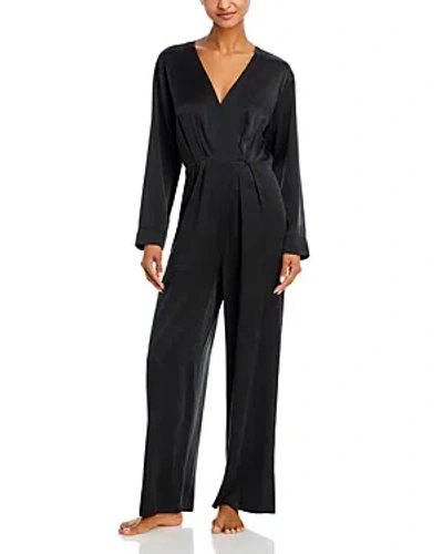 Lunya Washable Silk Pajama Jumpsuit In Black
