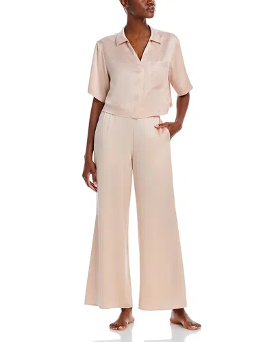 Lunya Washable Silk Pajama Set In Delicate Pink