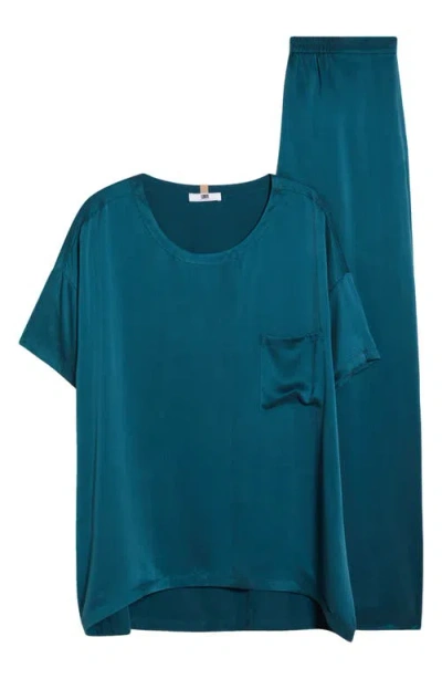 Lunya Washable Silk Pajamas In Blue
