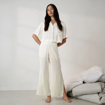 Lunya Washable Silk Piped High Rise Pant Set