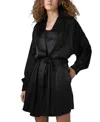 Lunya Washable Silk Robe In Black