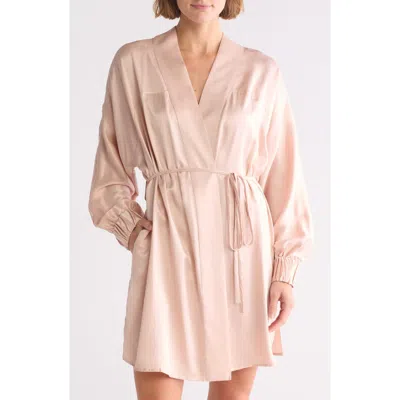 Lunya Washable Silk Robe In Pink