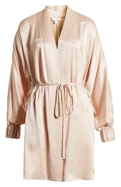 Lunya Washable Silk Robe In Delicate Pink