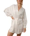 Lunya Washable Silk Robe In White