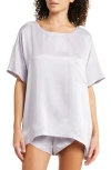 Lunya Washable Silk Short Pajamas In Crescent Lavender