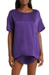 Lunya Washable Silk Short Pajamas In Flying Fig