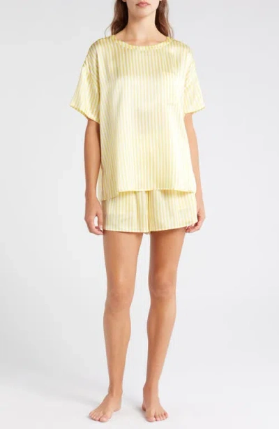 Lunya Washable Silk Short Pajamas In Midsummer Stripe