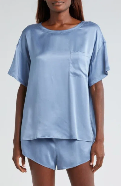 Lunya Washable Silk Short Pajamas In Pastoral Blue