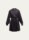 Lunya Washable Silk Short Robe In Black