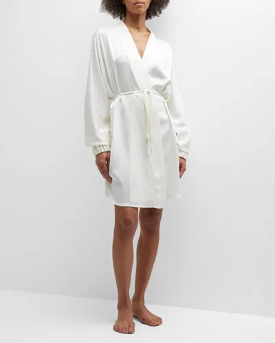 Lunya Washable Silk Robe In Tranquil White