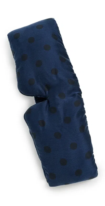 Lunya Washable Silk Sleep Mask Blue Ellipsis In Multi