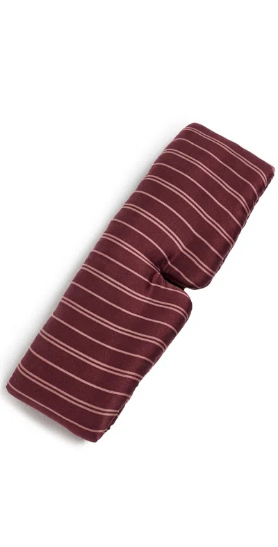 Lunya Washable Silk Sleep Mask Currant Veil Stripe In Brown