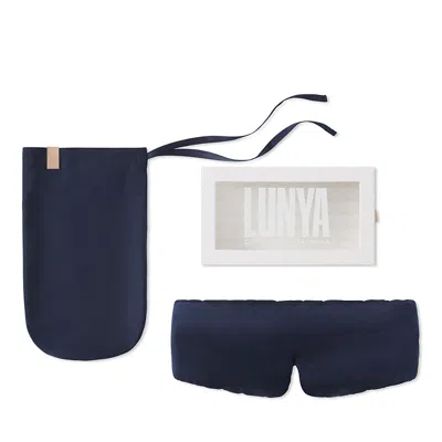 Lunya Washable Silk Sleep Mask In Deep Blue