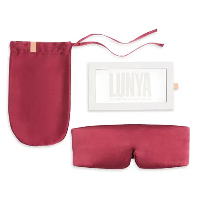 Lunya Washable Silk Sleep Mask In Winter Rose