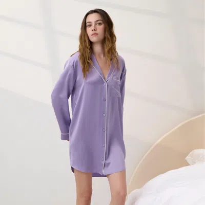Lunya Washable Silk Sleep Shirt Dress