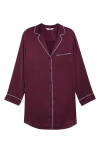 Lunya Washable Silk Sleepshirt In Burgundy