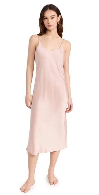 Lunya Washable Silk Slip Dress Delicate Pink