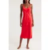Lunya Washable Silk Slipdress Nightgown In Carmine Red
