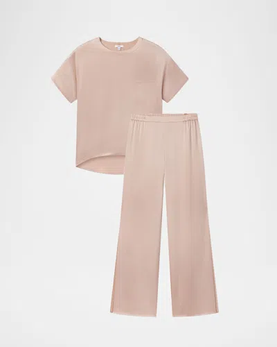 Lunya Washable Silk Tee Pant Set