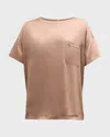 Lunya Washable Silk Tee Pant Set In Otium Tan