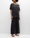Lunya Washable Silk Tee Pant Set In Pastoral Blue