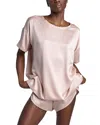 Lunya Washable Silk Short Pajamas In Delicate Pink
