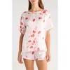 Lunya Washable Silk Tee Short Pajamas In White