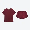 Lunya Washable Silk Tee Short Set