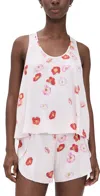 Lunya Washable Silk Tulip Back Set Lucid Poppy Large In White