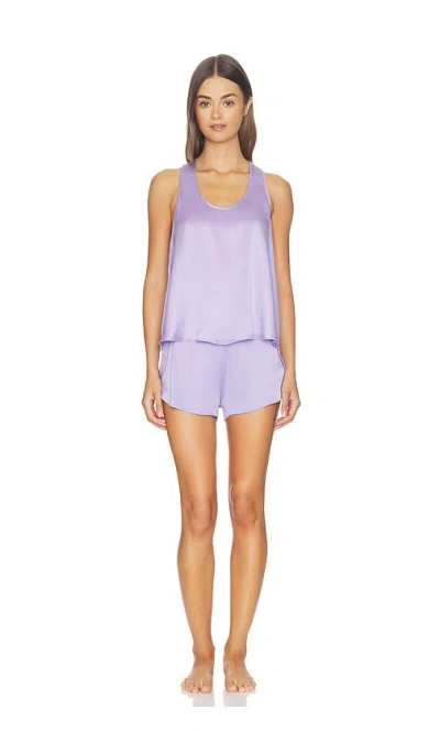 Lunya Washable Silk Tulip Back Set In Purple