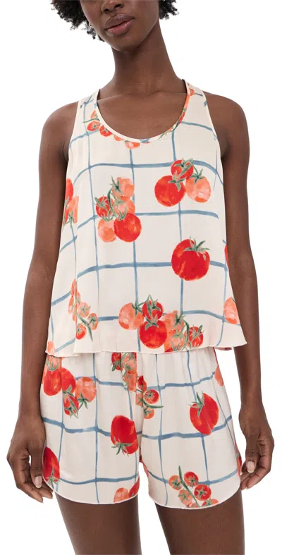 Lunya Washable Silk Tulip Back Set Summer Harvest In White