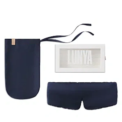 Lunya Weighted Silk Sleep Mask In Deep Blue