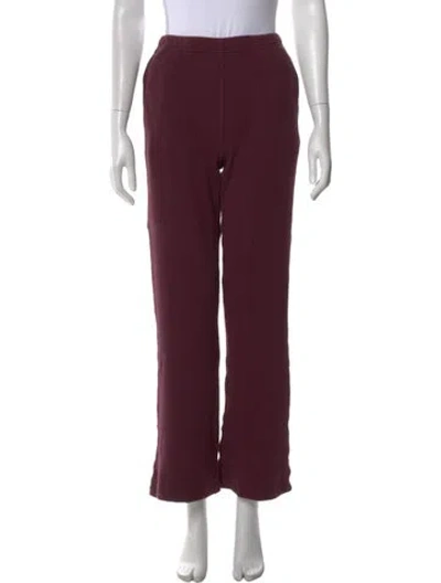 Pre-owned Lunya Wide Leg Pants In Burgundy