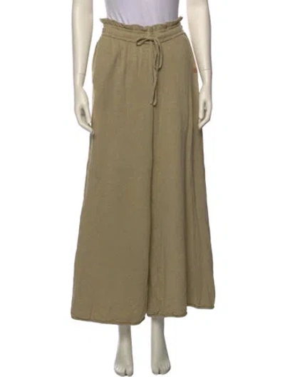 Pre-owned Lunya Wide Leg Pants In Green