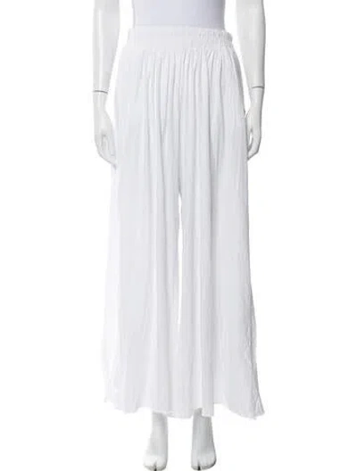 Pre-owned Lunya Wide Leg Pants In White