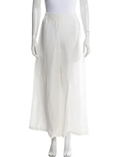 Pre-owned Lunya Wide Leg Pants In White