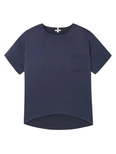 Lunya Women's Silk Oversized T-shirt In Deep Blue