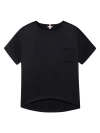 Lunya Women's Silk Oversized T-shirt In Immersed Black