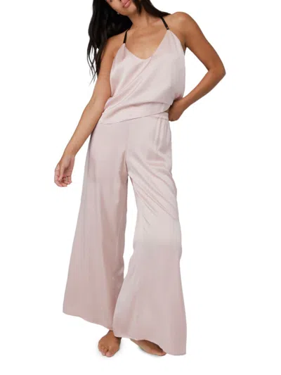 Lunya Women's Washable Silk Cami & Pants Set In Delicate Pink